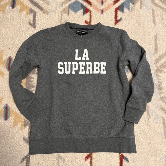 Madewell Tops - Madewell X SÉZANE Crewneck LA SUPERBE Grey Sweatshirt Size Medium M